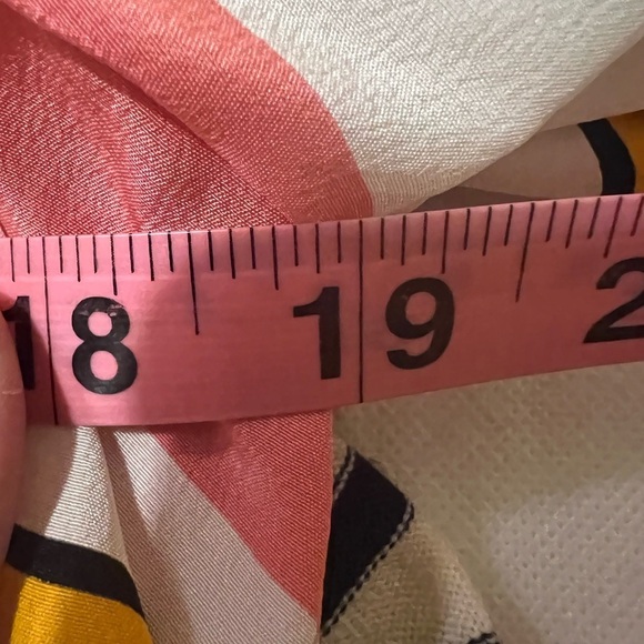 Kate spade oversized rainbow silk blouse small multi color puff sleeves girlcore - Picture 10 of 12